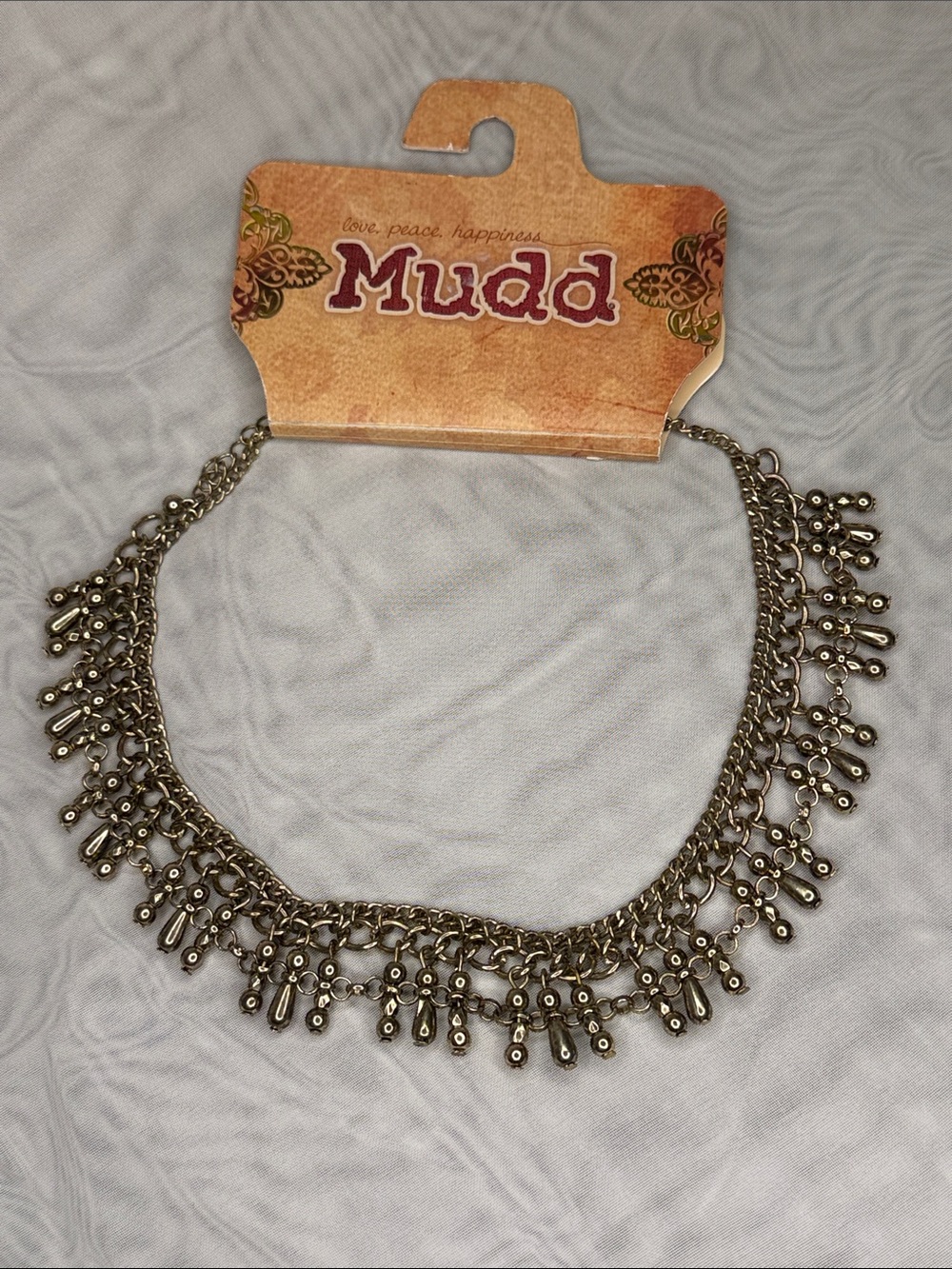 Mudd Antique Gold Fringe Choker